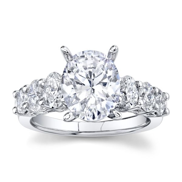 Oval Diamond Center Engagement Ring