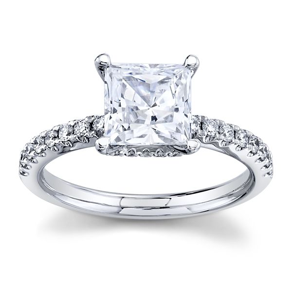 RB Signature 14k White Gold Diamond Engagement Ring Setting 1/3 ct. tw.