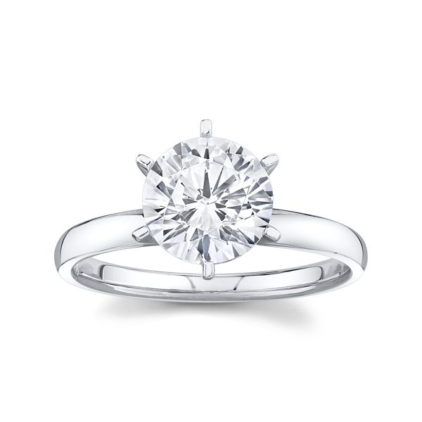 14k White Gold Engagement Ring Setting