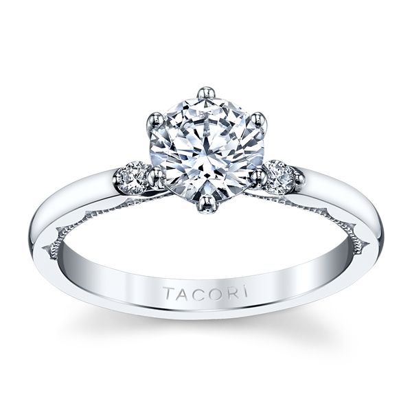 Tacori 18k White Gold Diamond Engagement Ring Setting .07 ct. tw.