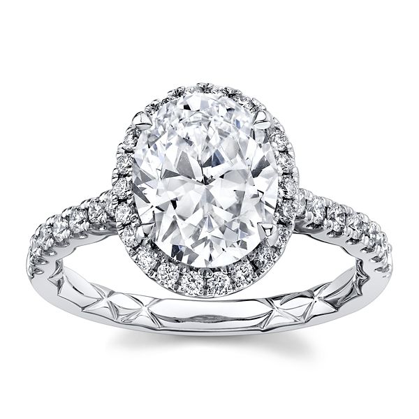 A.Jaffe 14k White Gold Diamond Engagement Ring Setting 3/8 ct. tw.