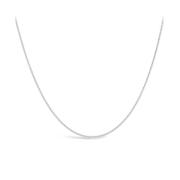 14k White Gold Adjustable Wheat Chain Necklace
