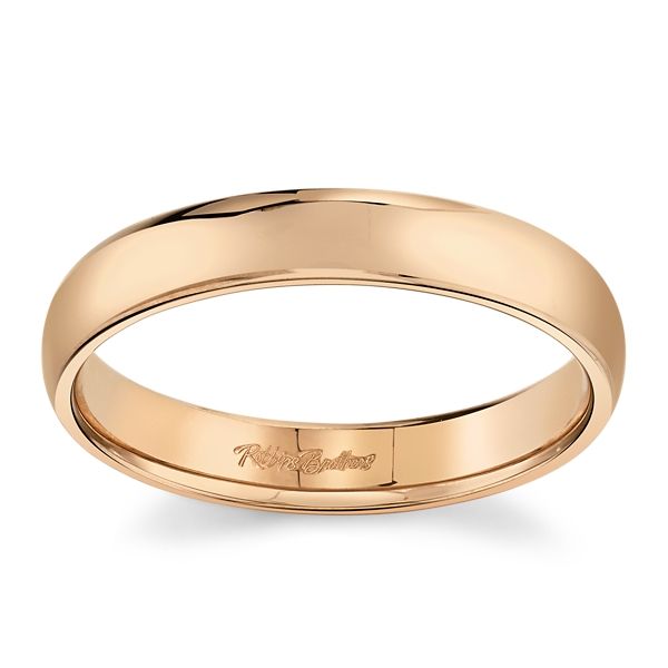 14k Rose Gold 4 mm Wedding Band