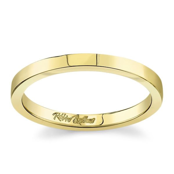 14k Yellow Gold 2 mm Wedding Band