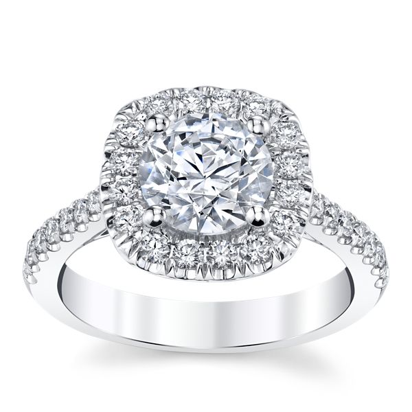 Coast Diamond 14k White Gold Diamond Engagement Ring Setting 1/2 ct. tw.