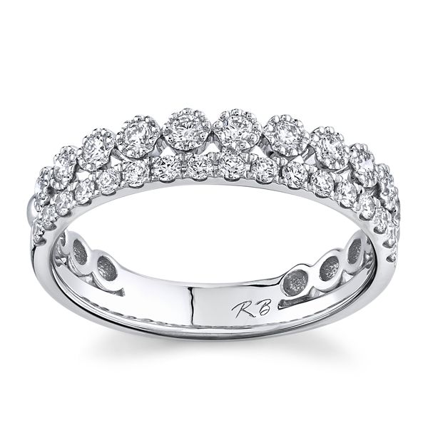 14k White Gold Diamond Wedding Band 3/8 ct. tw.