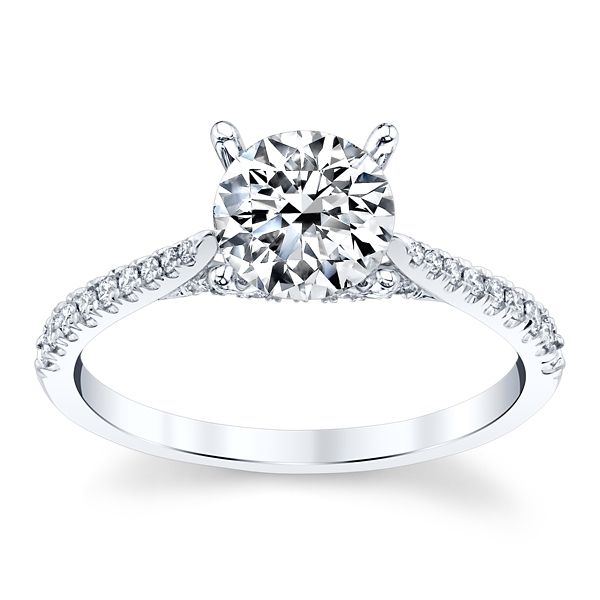 RB Signature 14k White Gold Diamond Engagement Ring Setting 1/5 ct. tw.