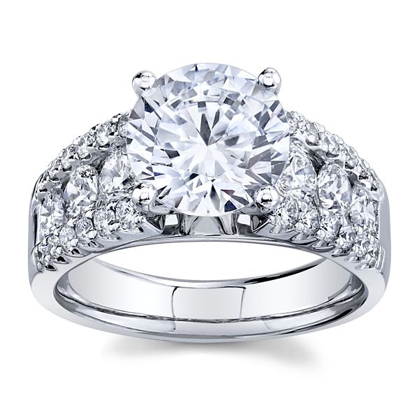 RB Signature 14k White Gold Diamond Engagement Ring Setting 1 1/3 ct. tw.