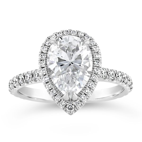 Michael M. 18k White Gold Diamond Engagement Ring Setting 1/2 ct. tw.