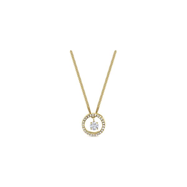 14k Yellow Gold Diamond Pendant 1/4 ct. tw.