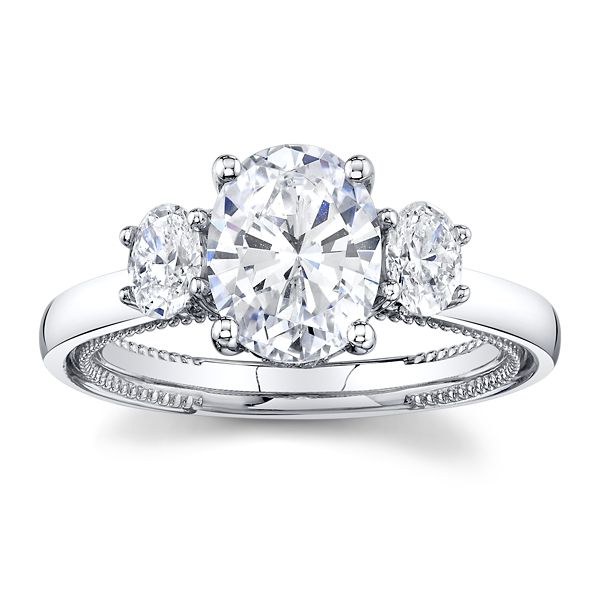 Verragio 14k White Gold Diamond Engagement Ring Setting 1/2 ct. tw.