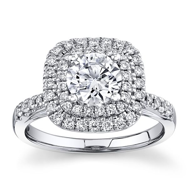 RB Signature 14k White Gold Diamond Engagement Ring Setting 3/8 ct. tw.