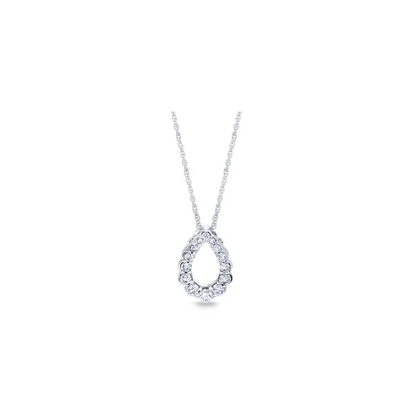 14k White Gold Diamond Pendant 3/8 ct. tw.