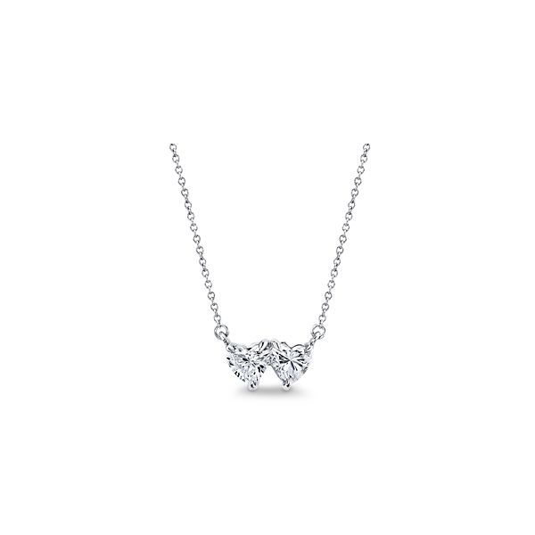 Eternalle Lab-Grown Duet 14k White Gold Diamond Toi Et Moi Pendant 1 ct. tw.
