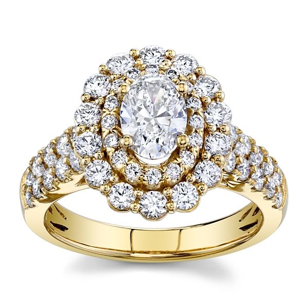 Eternalle Lab-Grown 14k Yellow Gold Diamond Engagement Ring 2 ct. tw.