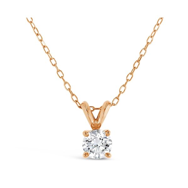 Eternalle Lab-Grown 14Kt Rose Gold Diamond Pendant 1/3 ct. tw.