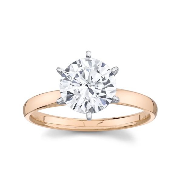 14k Yellow Gold and 14k White Gold Engagement Ring Setting