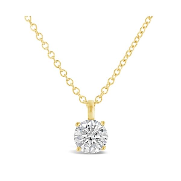 Eternalle Lab-Grown 14k Yellow Gold Solitaire Pendant 1 ct. tw.