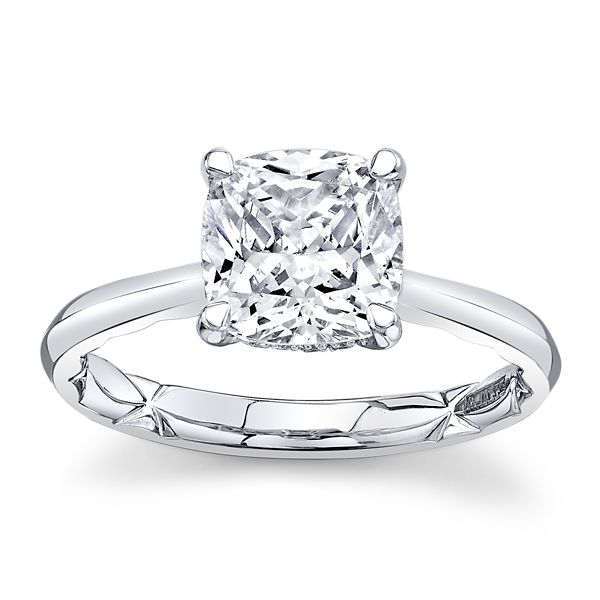 A.Jaffe 14k White Gold Diamond Engagement Ring Setting .07 ct. tw.