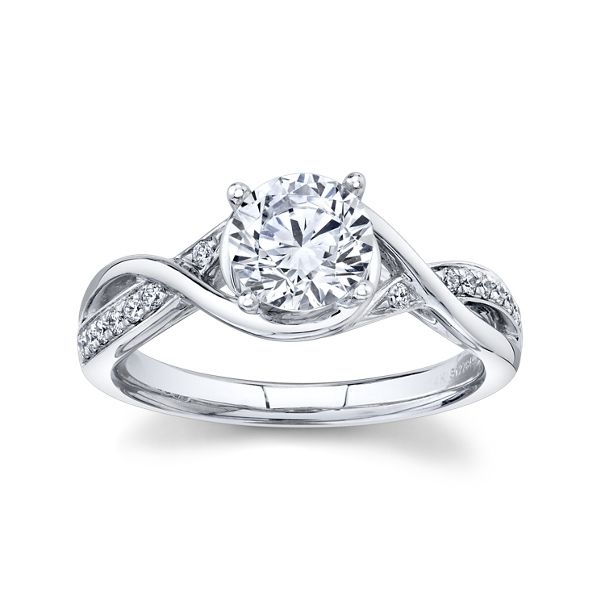 Gabriel & Co. 14k White Gold Diamond Engagement Ring Setting 1/10 ct. tw.