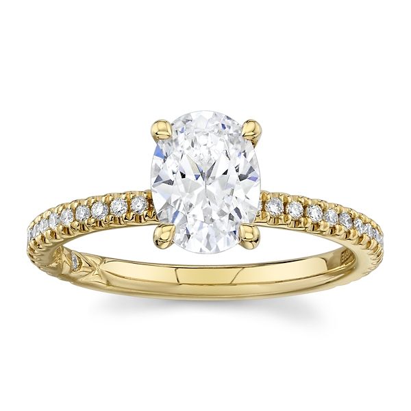 A.Jaffe 14k Yellow Gold Diamond Engagement Ring Setting 1/4 ct. tw.