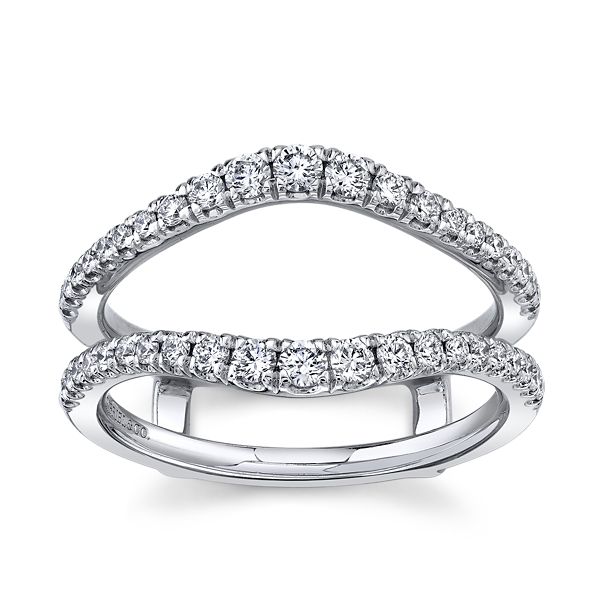 Gabriel & Co. 14k White Gold Diamond Wedding Band 1/2 ct. tw.