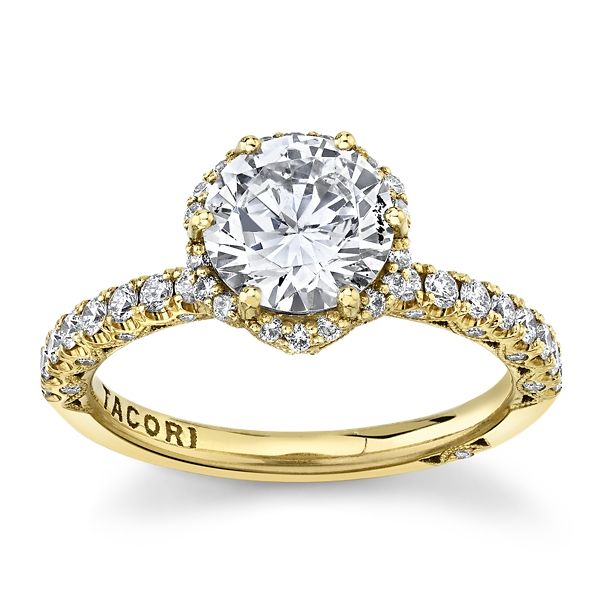 Tacori 18k Yellow Gold Diamond Engagement Ring Setting 1/2 ct. tw.