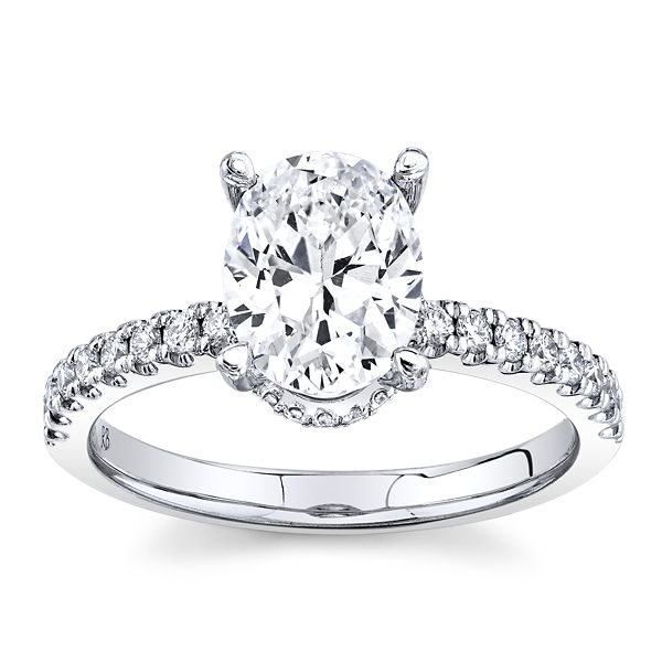 RB Signature 14k White Gold Diamond Engagement Ring Setting 1/3 ct. tw.