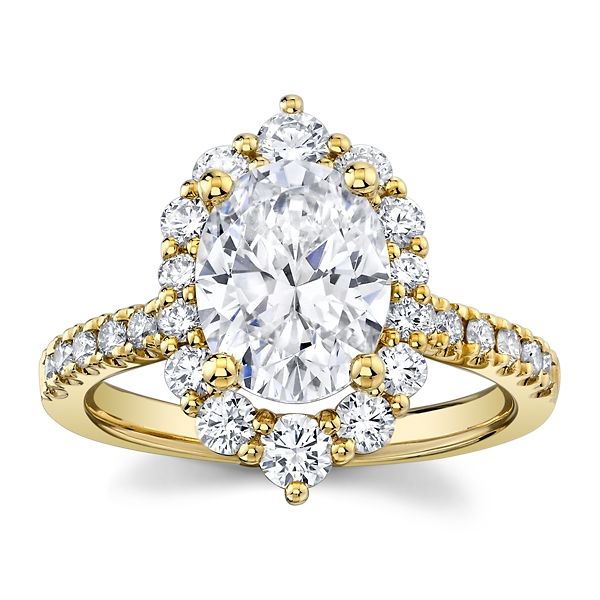 LUXE 14k Yellow Gold Diamond Engagement Ring Setting 3/4 ct. tw.