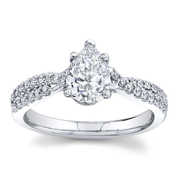 Poem 14k White Gold Diamond Engagement Ring 1 1/4 ct. tw.