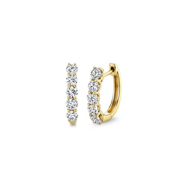 Eternalle Lab-Grown 14k Yellow Gold Hoop Diamond Earrings 1 ct. tw.