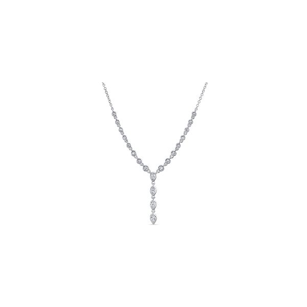 Shy Creation 14k White Gold Necklace 1/2 ct. tw.