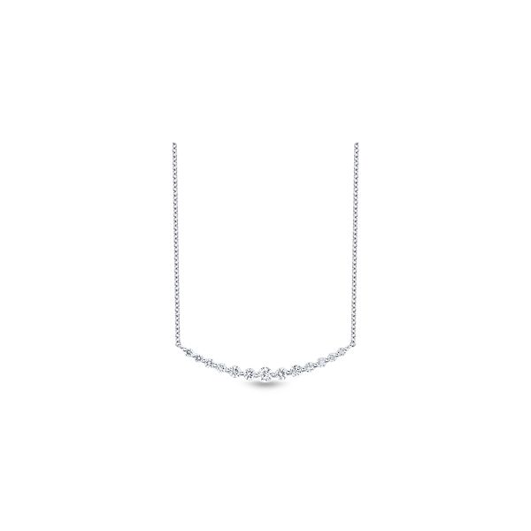 Star Necklace with Diamonds in White Gold | KLENOTA