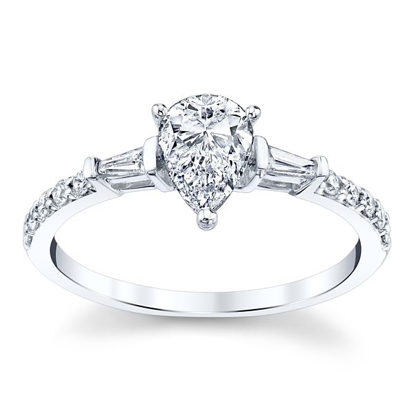 RB Signature 14k White Gold Diamond Engagement Ring Setting 1/5 ct. tw.