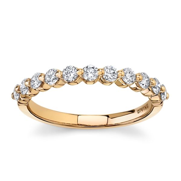 Divine 18k Rose Gold Diamond Wedding Band 1/2 ct. tw.