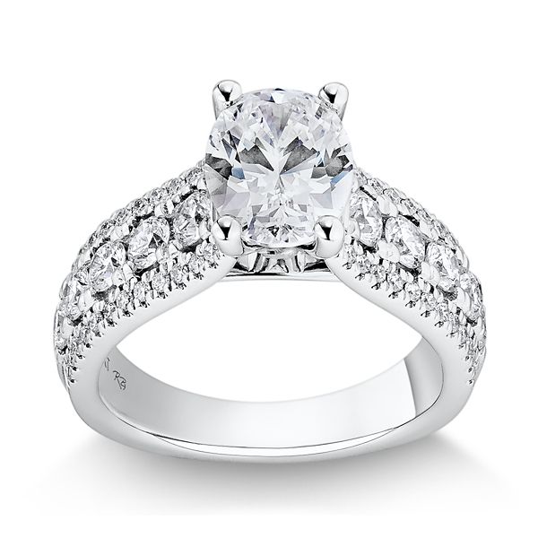 RB Signature 14k White Gold Diamond Engagement Ring Setting 1 ct. tw.