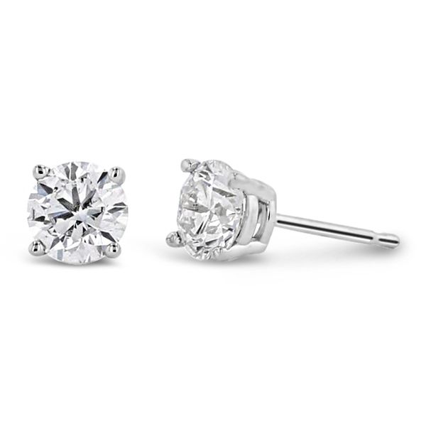 Eternalle Lab-Grown 14k White Gold Solitaire Diamond Earrings 1 ct. tw.