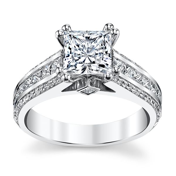 Michael M. 18k White Gold Diamond Engagement Ring Setting 3/4 ct. tw.