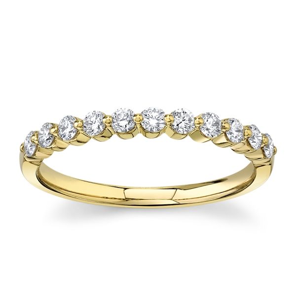 Divine 18k Yellow Gold Diamond Wedding Band 1/3 ct. tw.