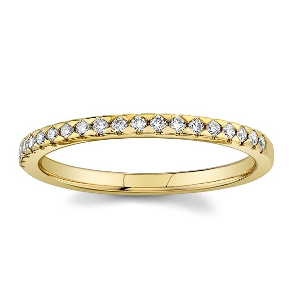 14k Yellow Gold Diamond Wedding Band 1/6 ct. tw.