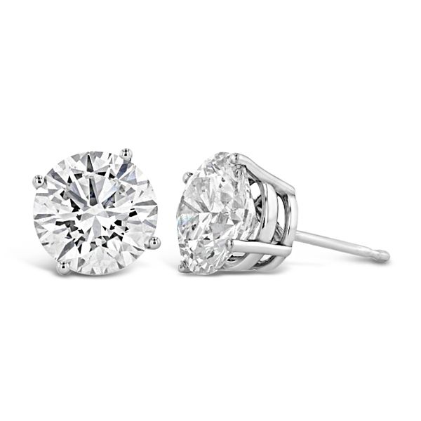 Eternalle Lab-Grown 14k White Gold Solitaire Diamond Earrings 4 ct. tw.