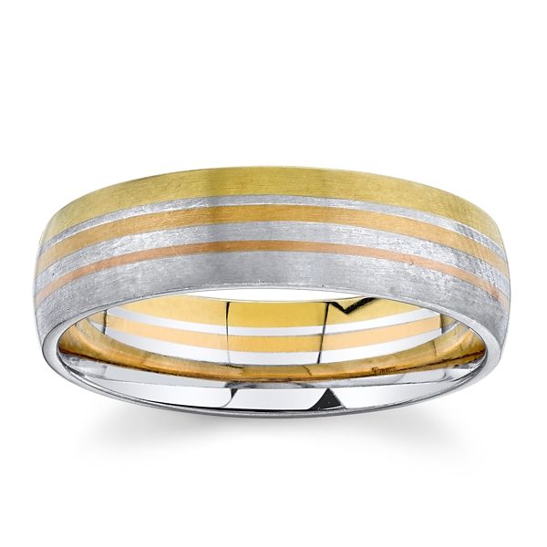 Christian Bauer 14k White Gold and 14k Yellow Gold and 14k Rose Gold and 14k Red Gold 6 mm Wedding Band