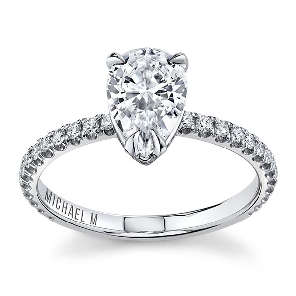 Michael M. 18k White Gold Diamond Engagement Ring Setting 1/3 ct. tw.