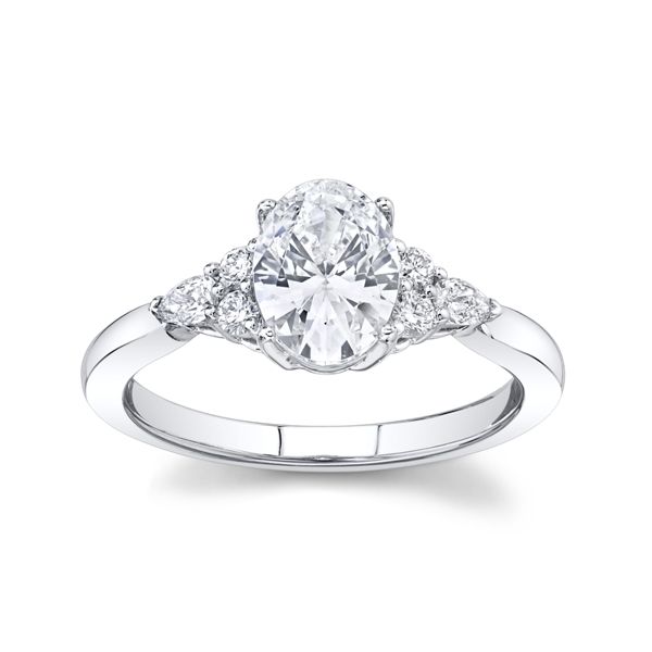 RB Signature 14k White Gold Diamond Engagement Ring Setting 1/6 ct. tw.