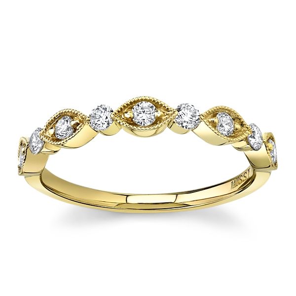 Henri Daussi 18k Yellow Gold Diamond Wedding Band 1/3 ct. tw.