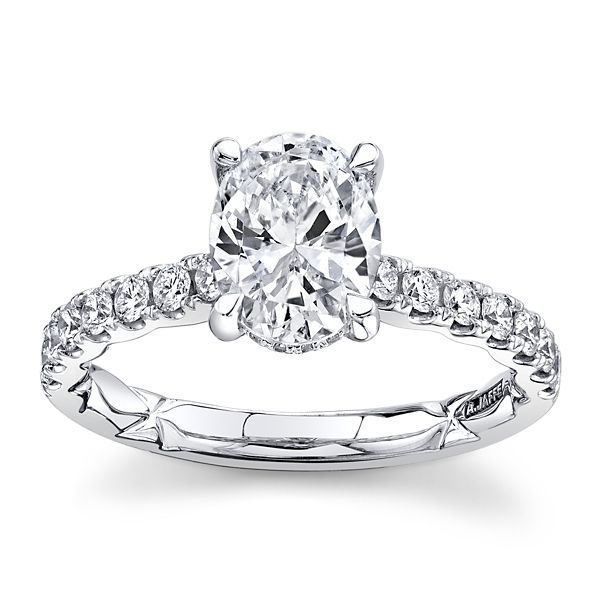 A.Jaffe 14k White Gold Diamond Engagement Ring Setting 1/2 ct. tw.