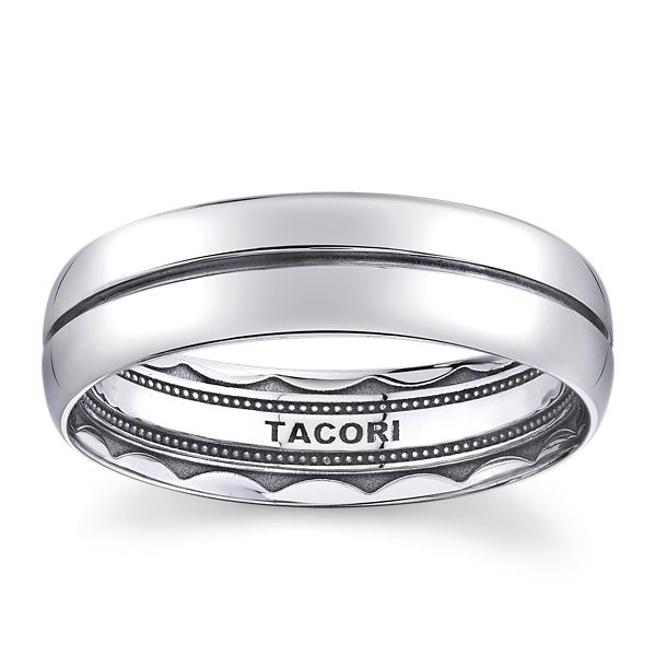 Tacori 18k White Gold 6 mm Wedding Band