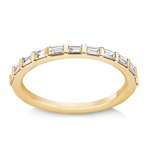 Henri Daussi 14k Yellow Gold Diamond Wedding Band 1/3 ct. tw.