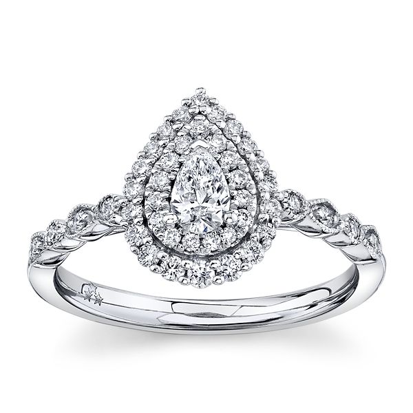 Cherish 14k White Gold Diamond Engagement Ring 1/2 ct. tw.