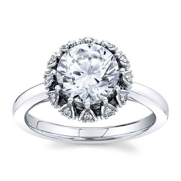 Gabriel & Co. 14k White Gold Diamond Engagement Ring Setting 1/4 ct. tw.